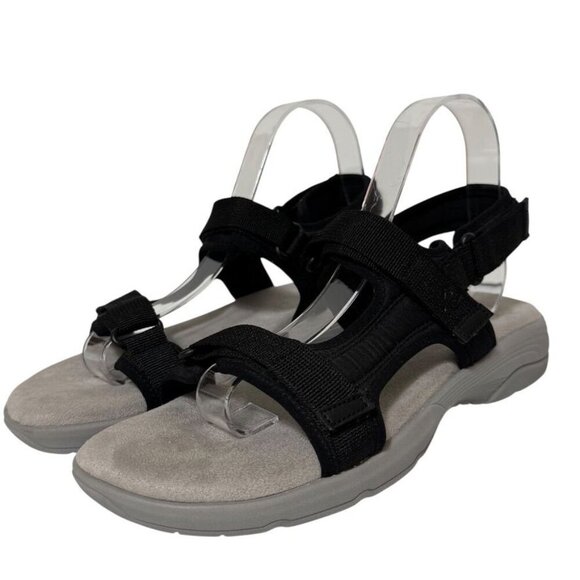 Easy Spirit Trish 2 Black Sport Sandals Adjustable Slingback Women's Size 9 - Picture 2 of 16